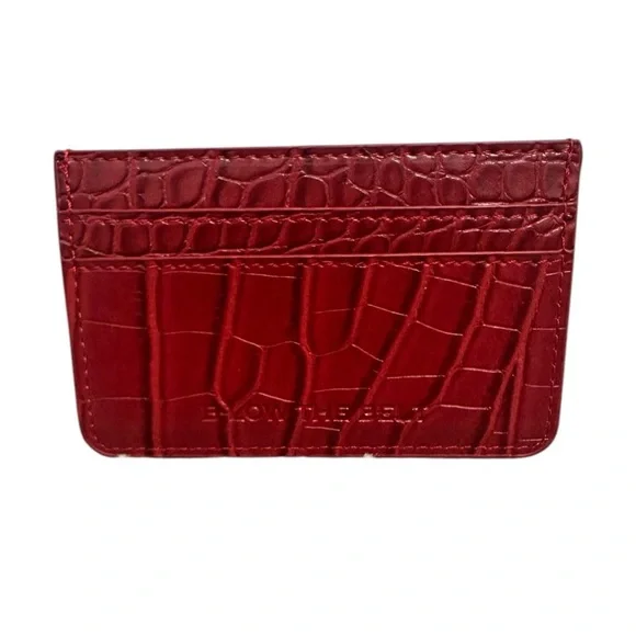 B-Low The Belt Red Croc Card Holder Vegan Leather New in Packaging - Picture 3 of 5